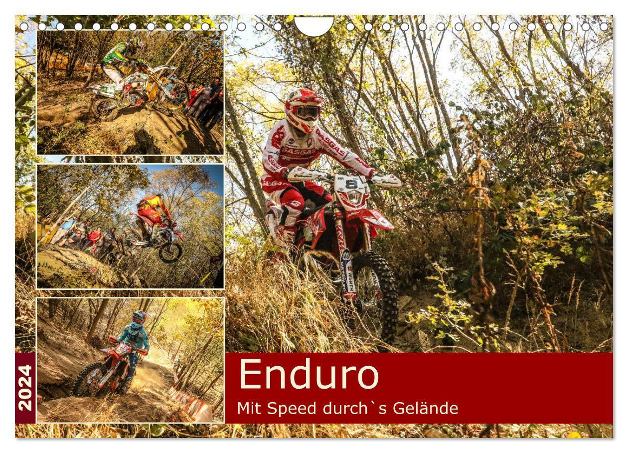 Cover: 9783675554689 | Enduro Mit Speed durch`s Gelände (Wandkalender 2024 DIN A4 quer),...