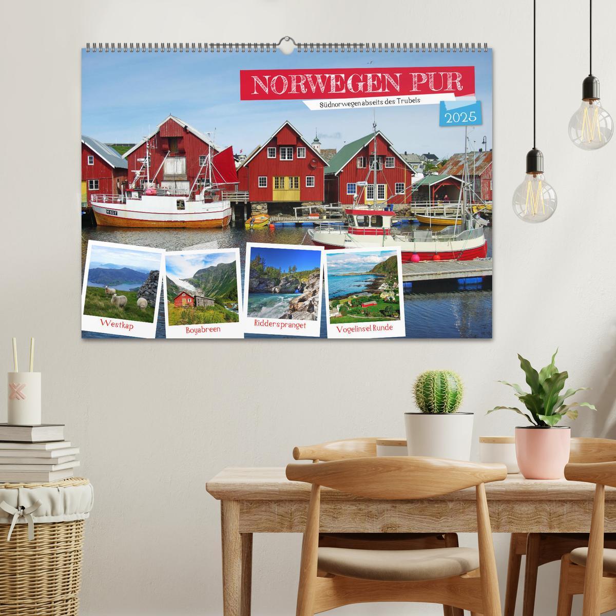 Bild: 9783435470440 | Norwegen PUR (Wandkalender 2025 DIN A2 quer), CALVENDO Monatskalender