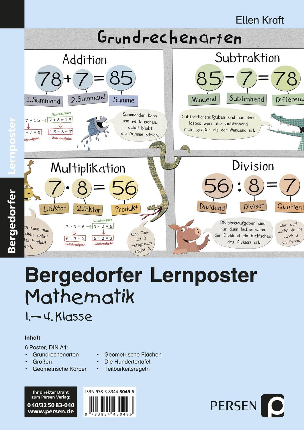 Cover: 9783834430496 | Lernposter Mathematik 1.-4.Klasse | 6 Poster für den Klassenraum