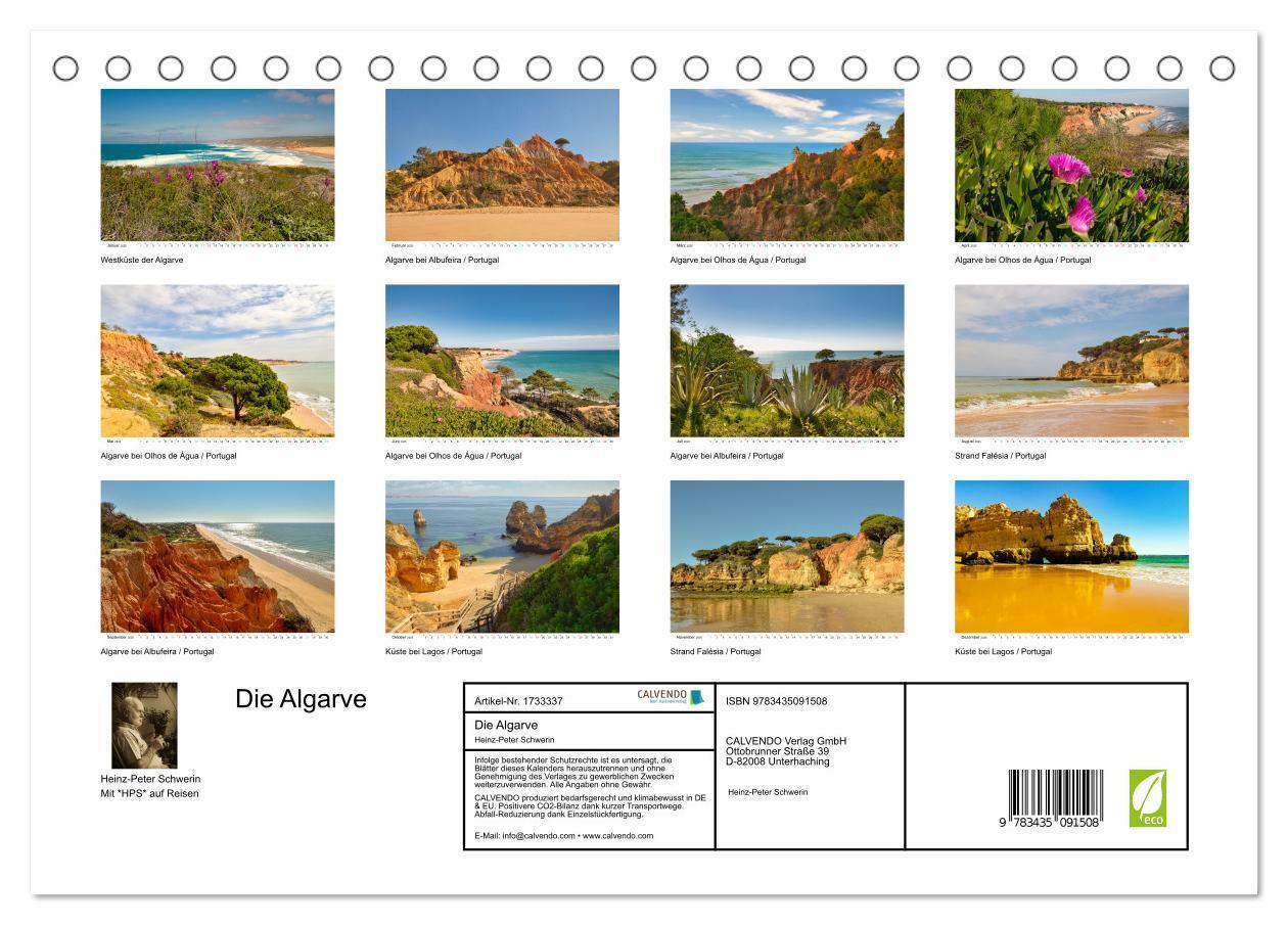 Bild: 9783435091508 | Die Algarve (Tischkalender 2025 DIN A5 quer), CALVENDO Monatskalender