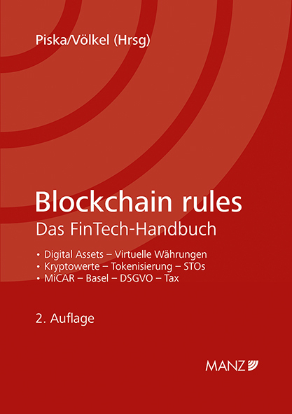 Cover: 9783214253110 | Blockchain rules Das FinTech-Handbuch | Christian Piska (u. a.) | Buch