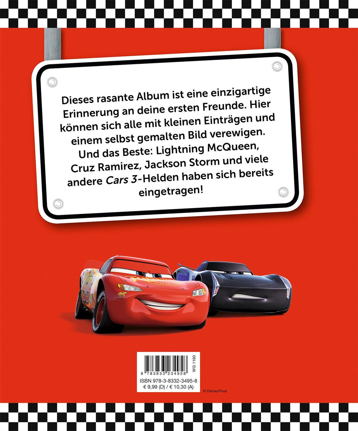 Rückseite: 9783833234958 | Disney Cars 3: Meine Freunde | Freundebuch | Buch | Deutsch | 2017