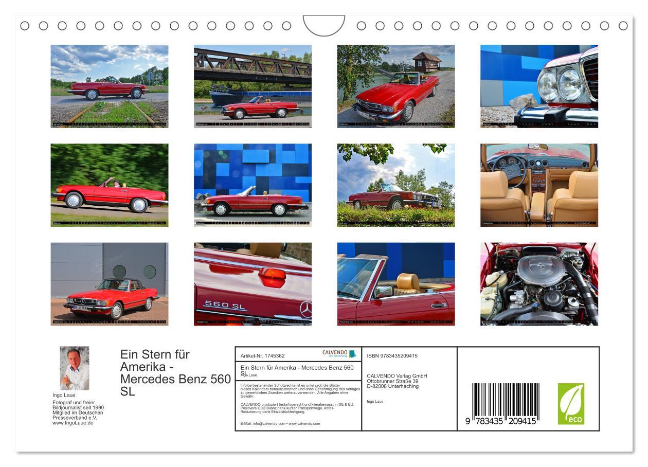 Bild: 9783435209415 | Ein Stern für Amerika - Mercedes Benz 560 SL (Wandkalender 2025 DIN...