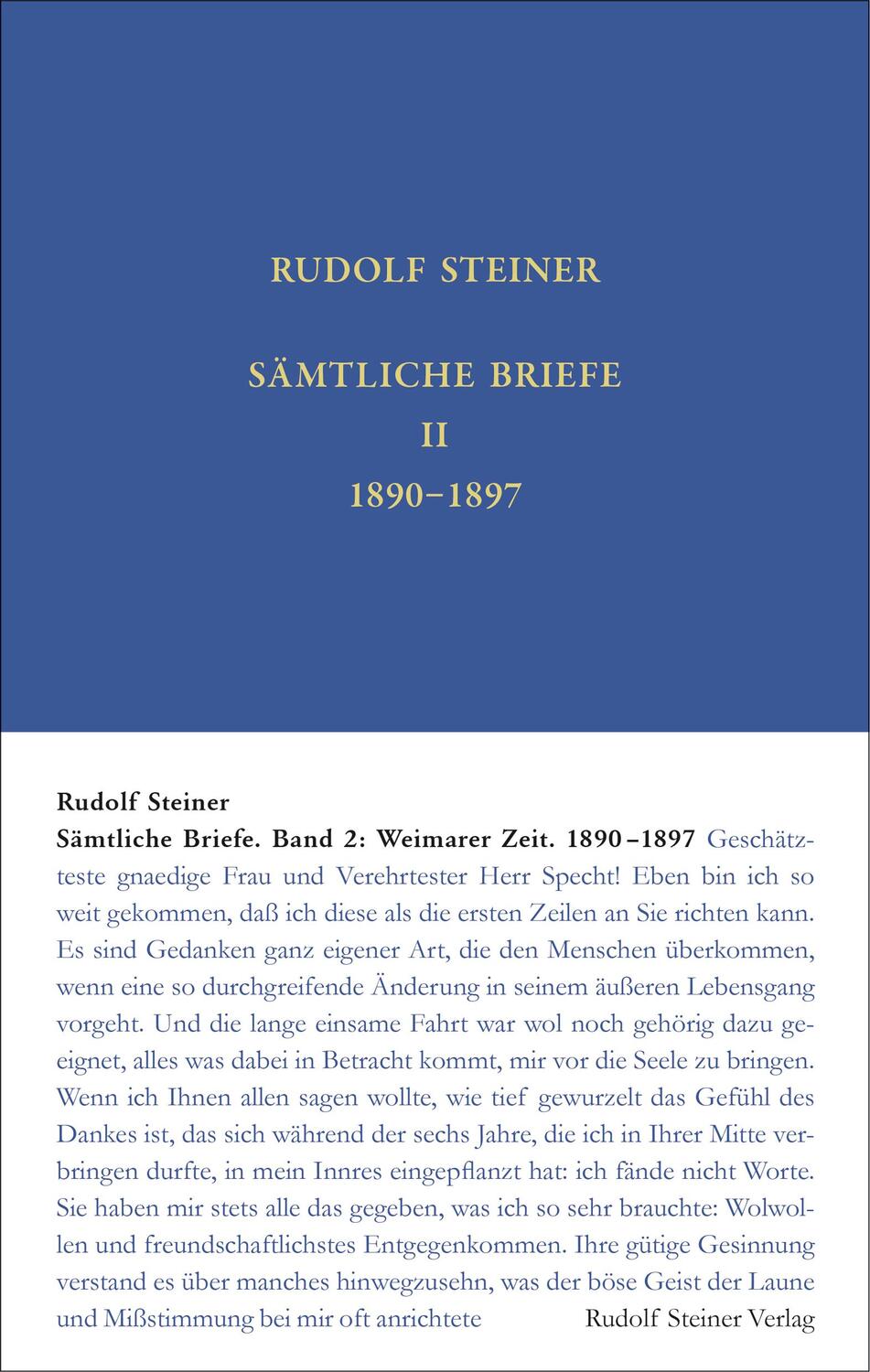 Cover: 9783727403828 | Sämtliche Briefe Band 2 | Rudolf Steiner | Buch | Deutsch | 2023