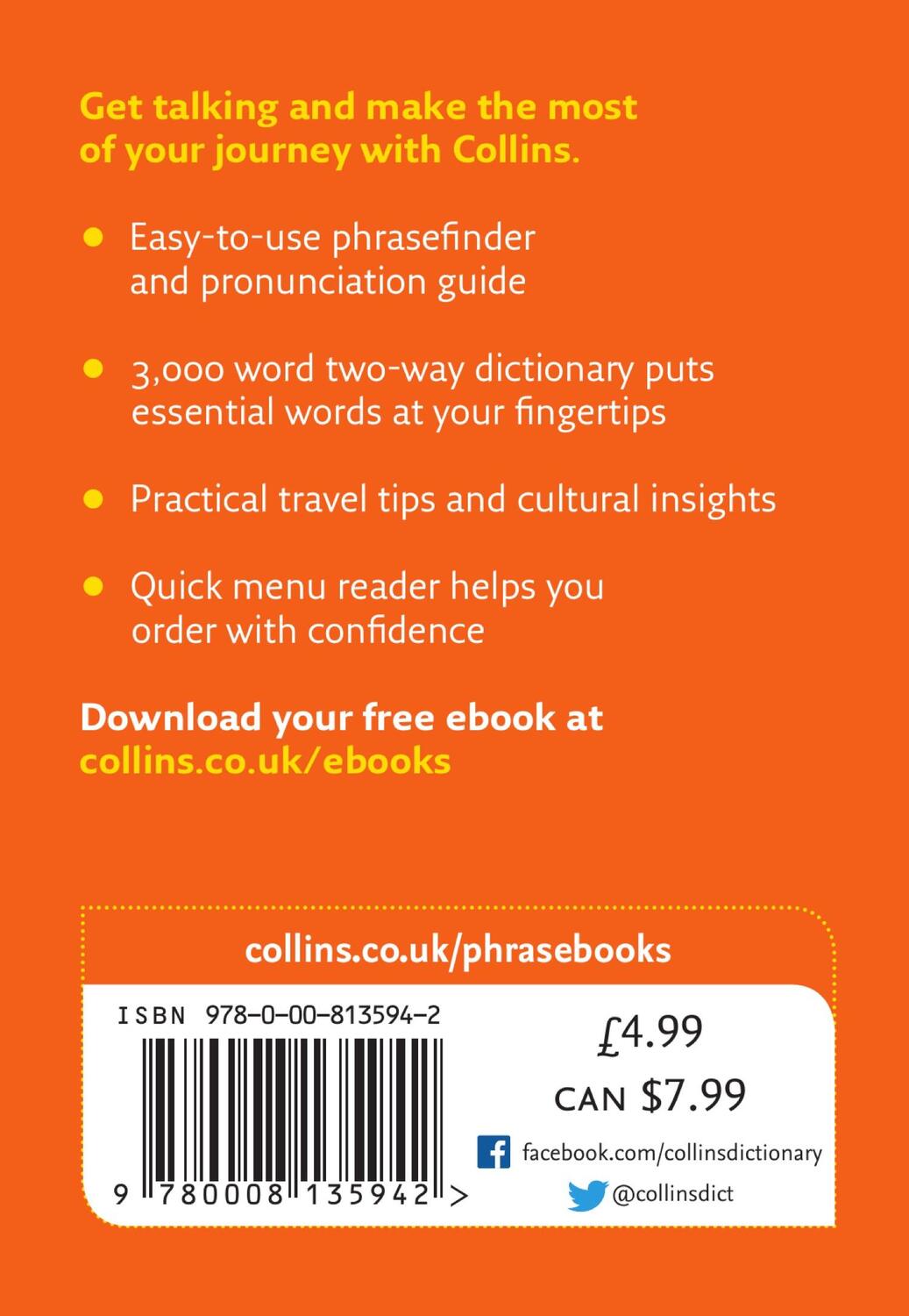 Rückseite: 9780008135942 | Collins Spanish Phrasebook and Dictionary Gem Edition | Dictionaries