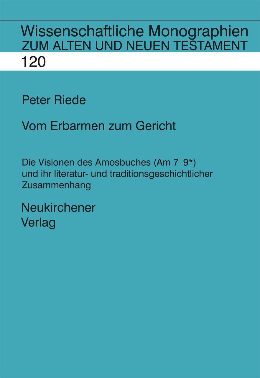 Cover: 9783788722456 | Vom Erbarmen zum Gericht | Peter Riede | Buch | Deutsch | 2008