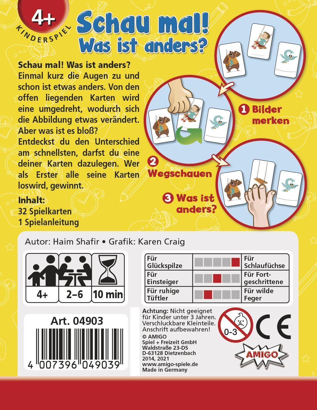 Bild: 4007396049039 | Schau mal! | AMIGO - Kinderspiel | Haim Shafir | Spiel | Brettspiel