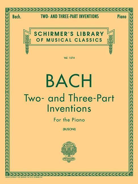 Cover: 9780793549948 | Two- And Three-Part Inventions: Schirmer Library of Classics Volume...