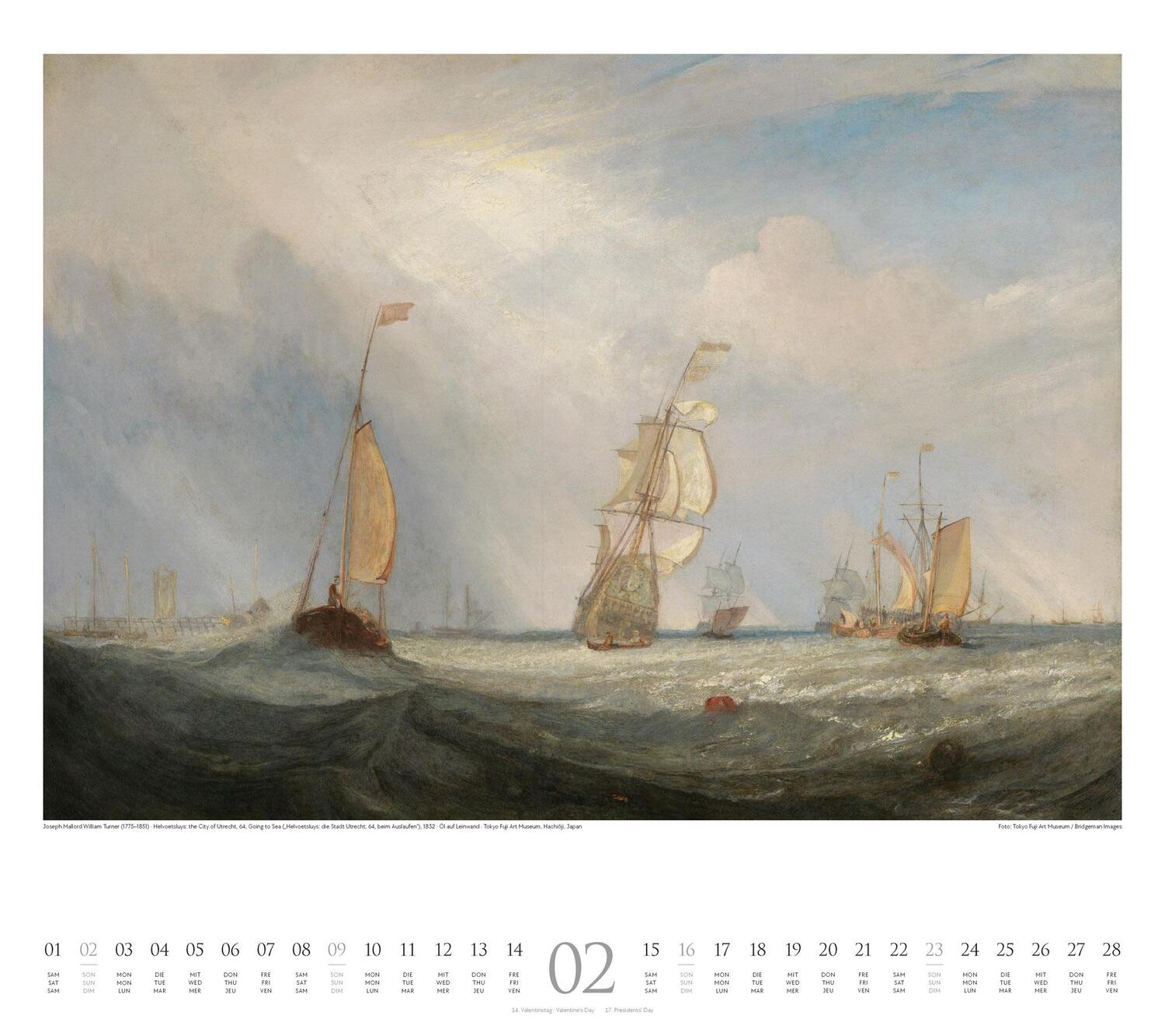 Bild: 9783838425658 | William Turner Kalender 2025 | William Turner (u. a.) | Kalender