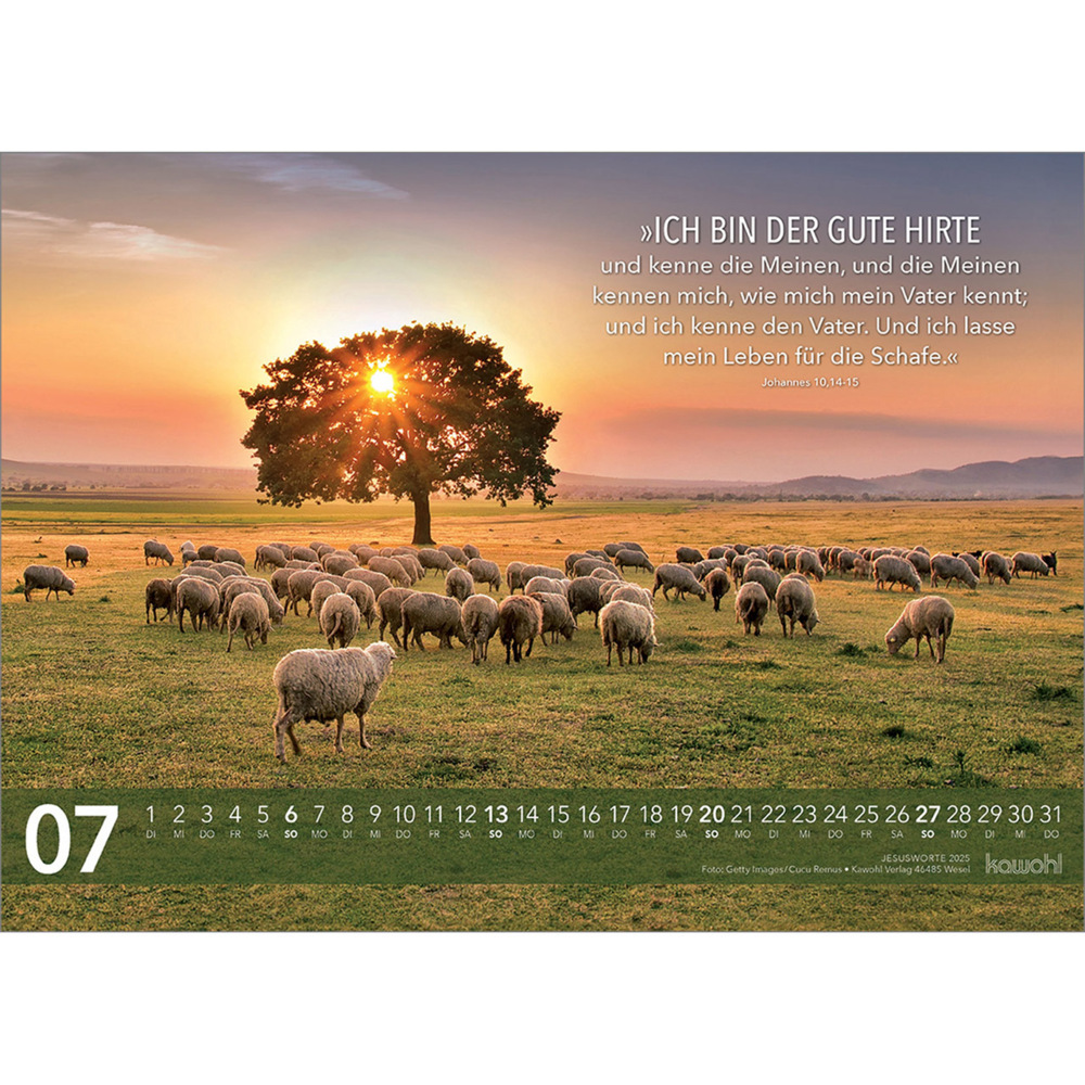 Bild: 9783754804650 | Jesus Worte 2025 | Wegweisende Worte und brillante Bilder | Kalender