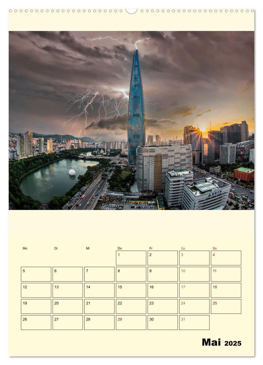 Bild: 9783435889594 | Metropolen im Gewitter (hochwertiger Premium Wandkalender 2025 DIN...