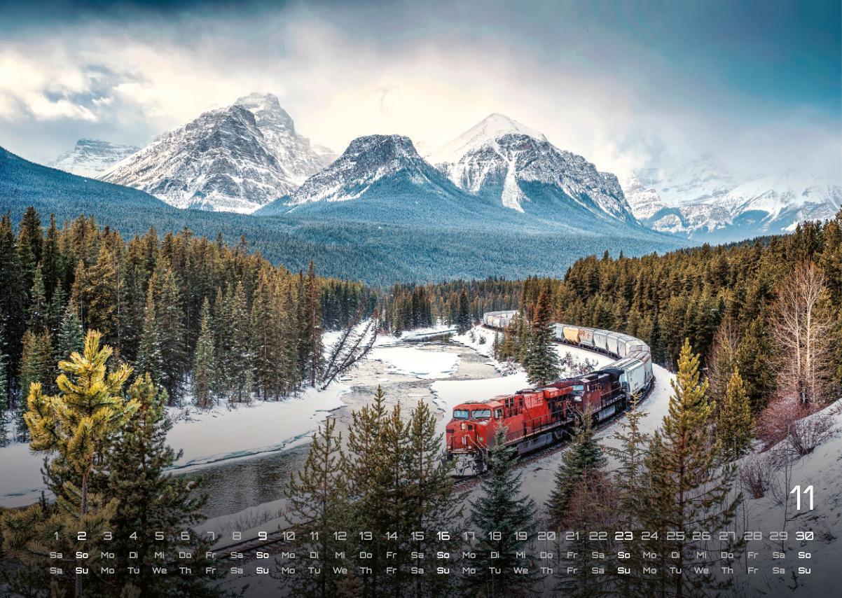 Bild: 9783986734503 | Eisenbahn - faszinierende Bahnwelt - 2025 - Kalender DIN A3 | de