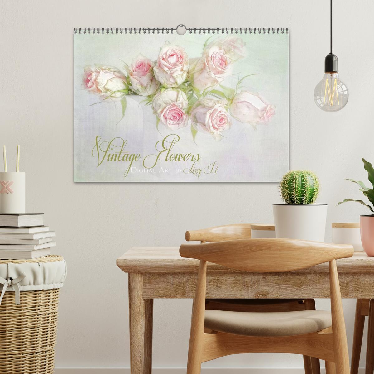 Bild: 9783435787807 | Vintage Flowers (Wandkalender 2025 DIN A3 quer), CALVENDO...