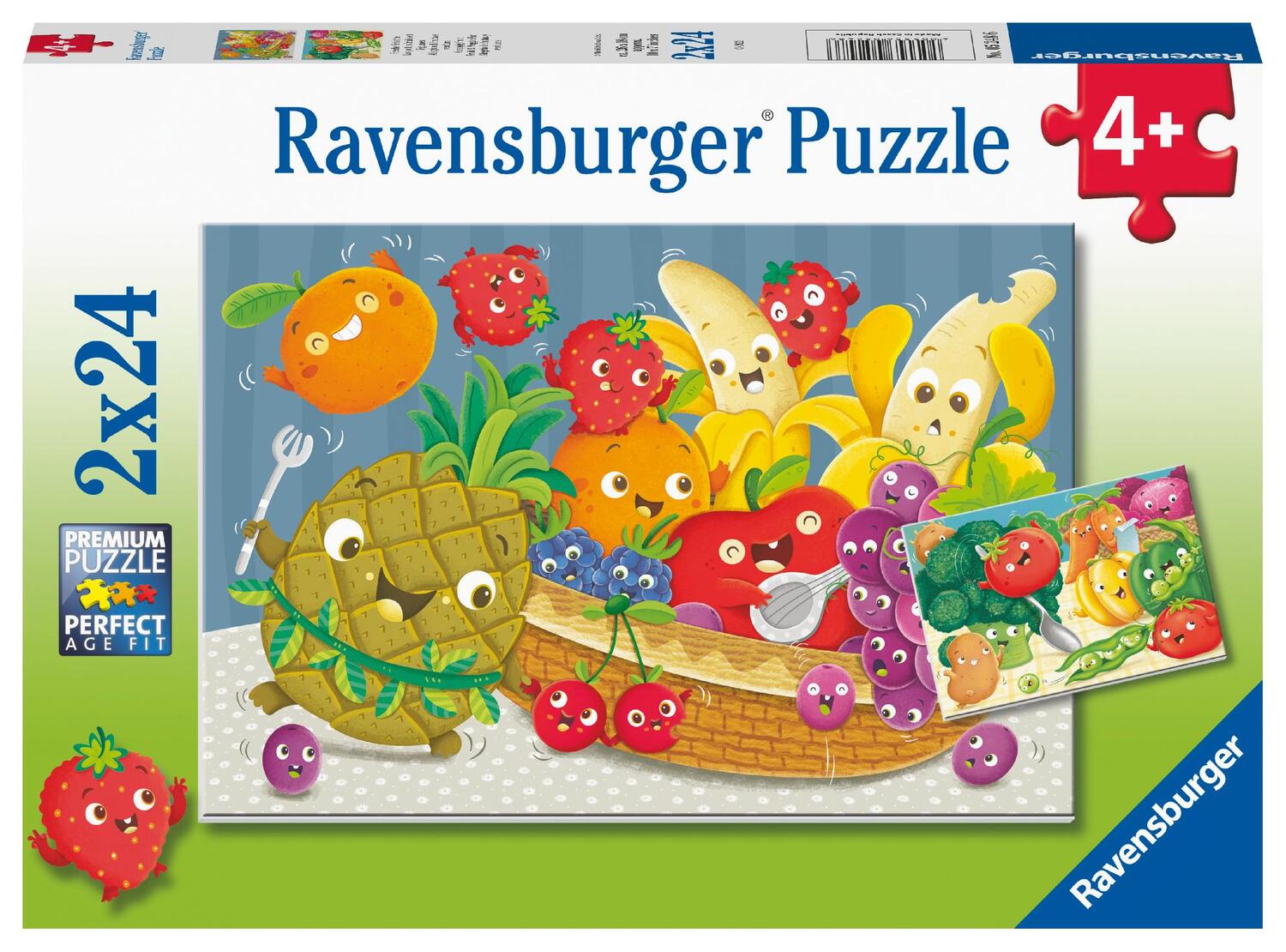 Cover: 4005556052486 | Ravensburger Kinderpuzzle - Freche Früchte - 2x24 Teile Puzzle für...