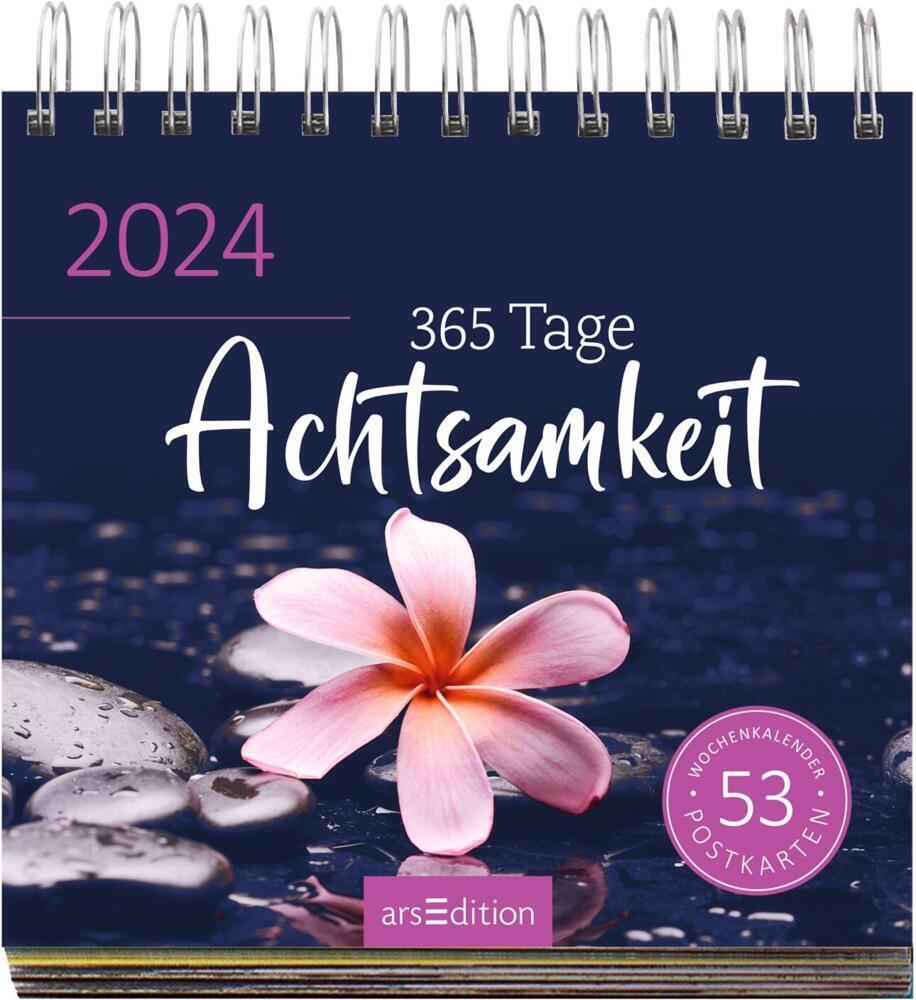 Cover: 4014489130017 | Postkartenkalender 365 Tage Achtsamkeit 2024 | Kalender | 108 S.