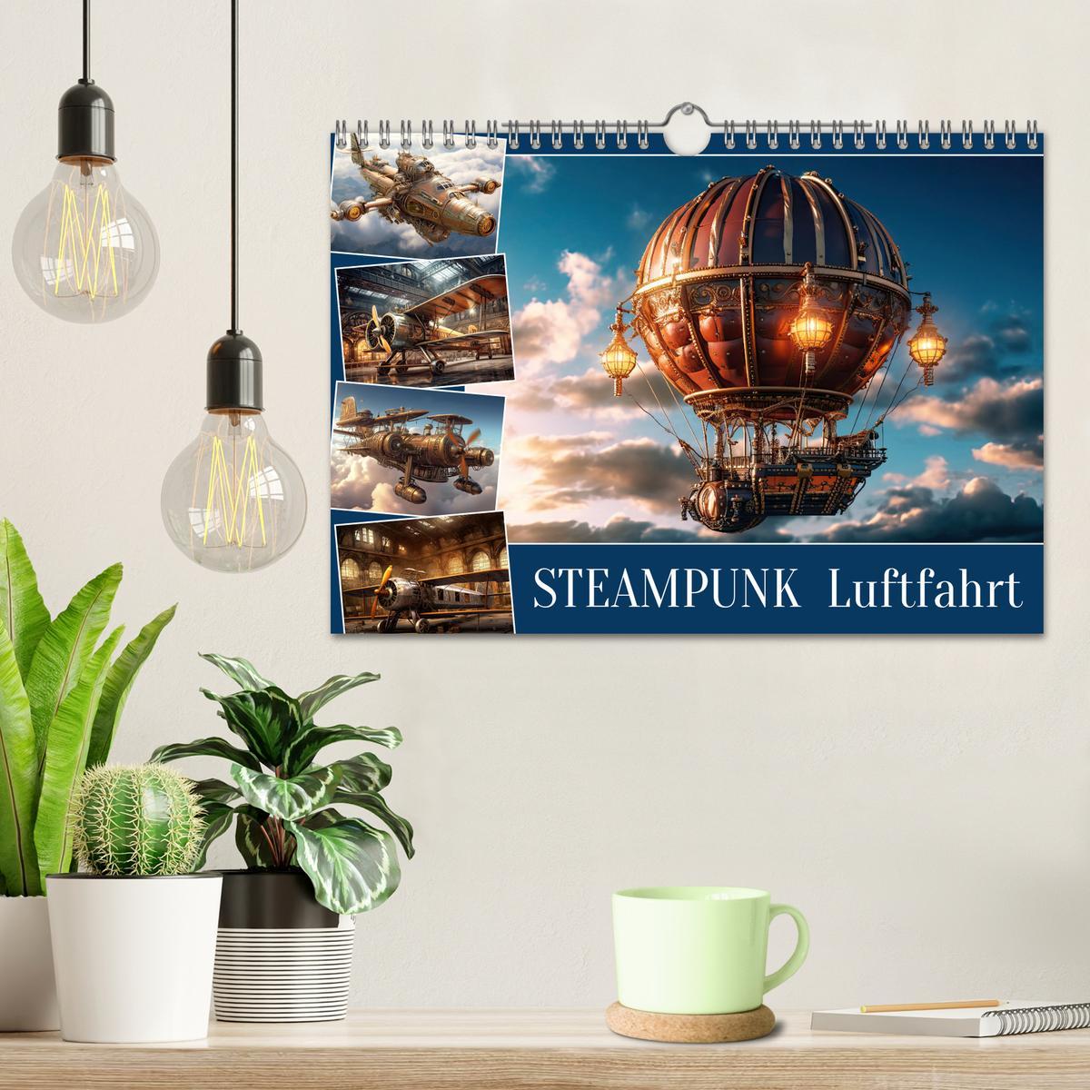 Bild: 9783383863554 | Steampunk Luftfahrt (Wandkalender 2025 DIN A4 quer), CALVENDO...