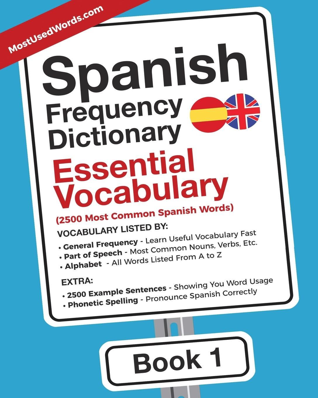 Cover: 9789492637208 | Spanish Frequency Dictionary - Essential Vocabulary | Mostusedwords