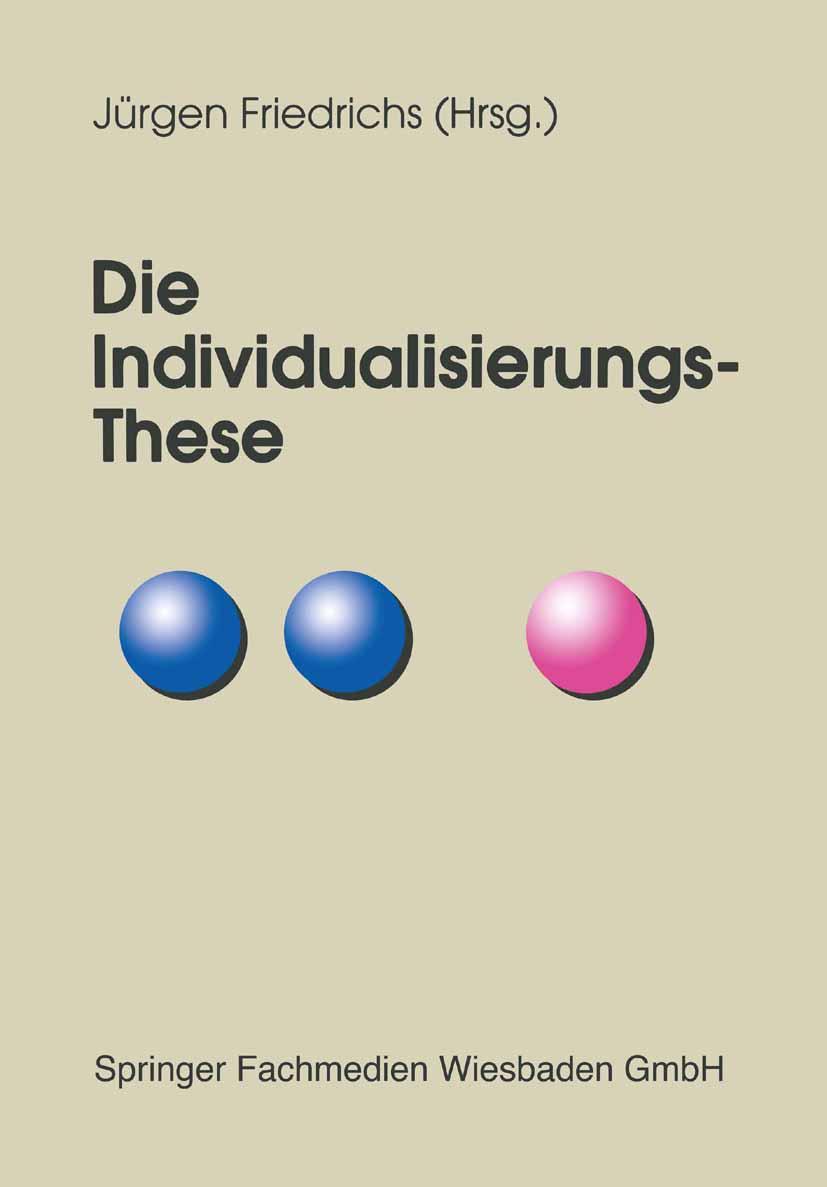 Cover: 9783810021809 | Die Individualisierungs-These | Juergen Friedrichs | Taschenbuch