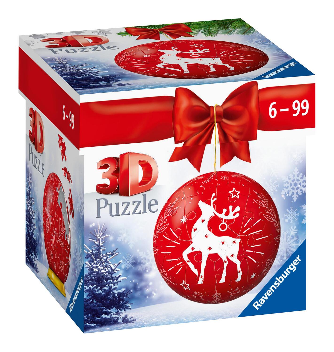 Cover: 4005556114955 | Ravensburger 3D Puzzle-Ball Weihnachtskugel Rentier 11495 - 54...