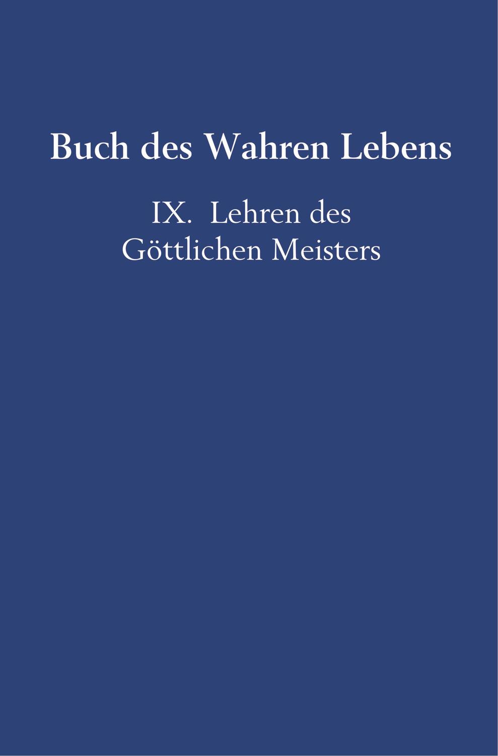 Cover: 9789463861724 | Buch des Wahren Lebens | IX. Lehren des Göttlichen Meisters | Hosta