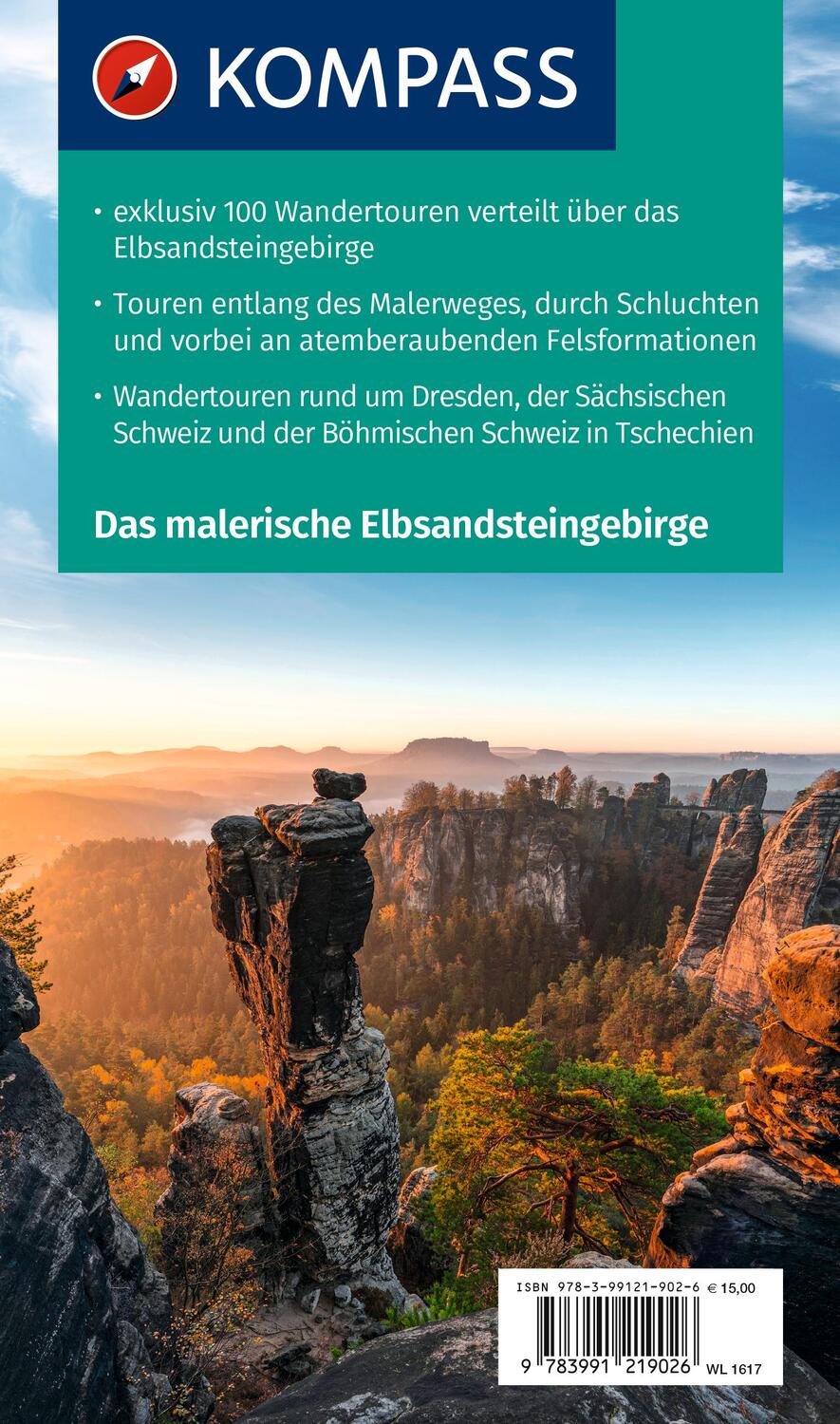 Rückseite: 9783991219026 | KOMPASS Wanderlust Elbsandsteingebirge und bei Dresden | Taschenbuch