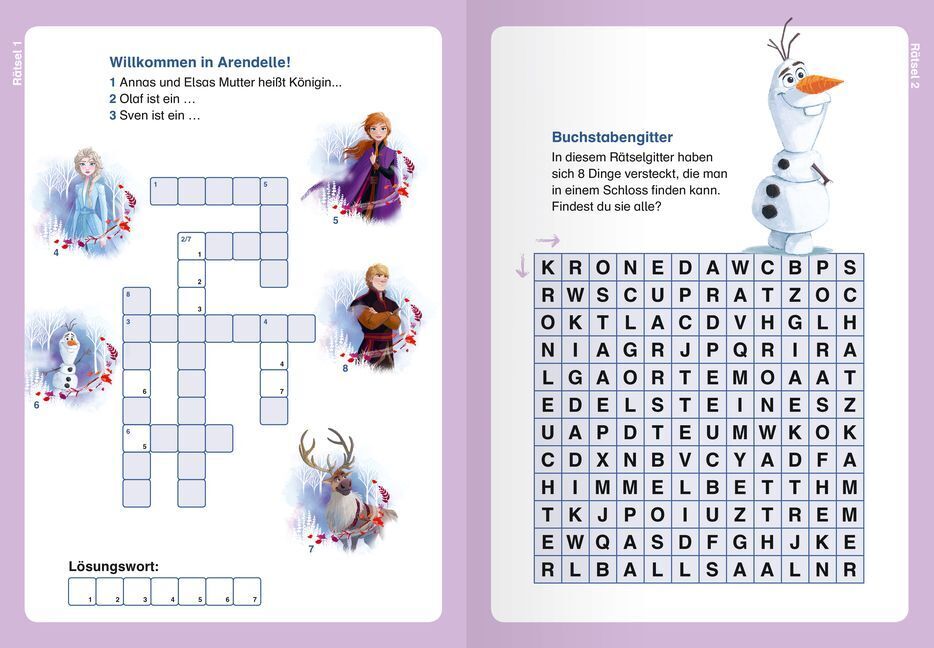 Bild: 9783473491605 | Disney Die Eiskönigin 2: Kreuzworträtsel zum Lesenlernen | Company