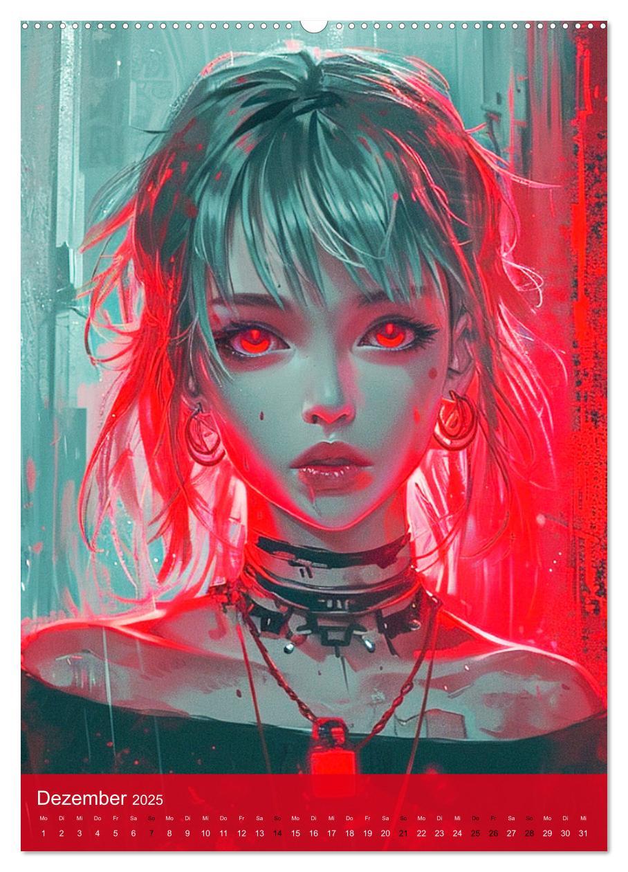 Bild: 9783383812880 | Manga-Comics. Cyberpunk Anime. Science Fiction Girls (Wandkalender...