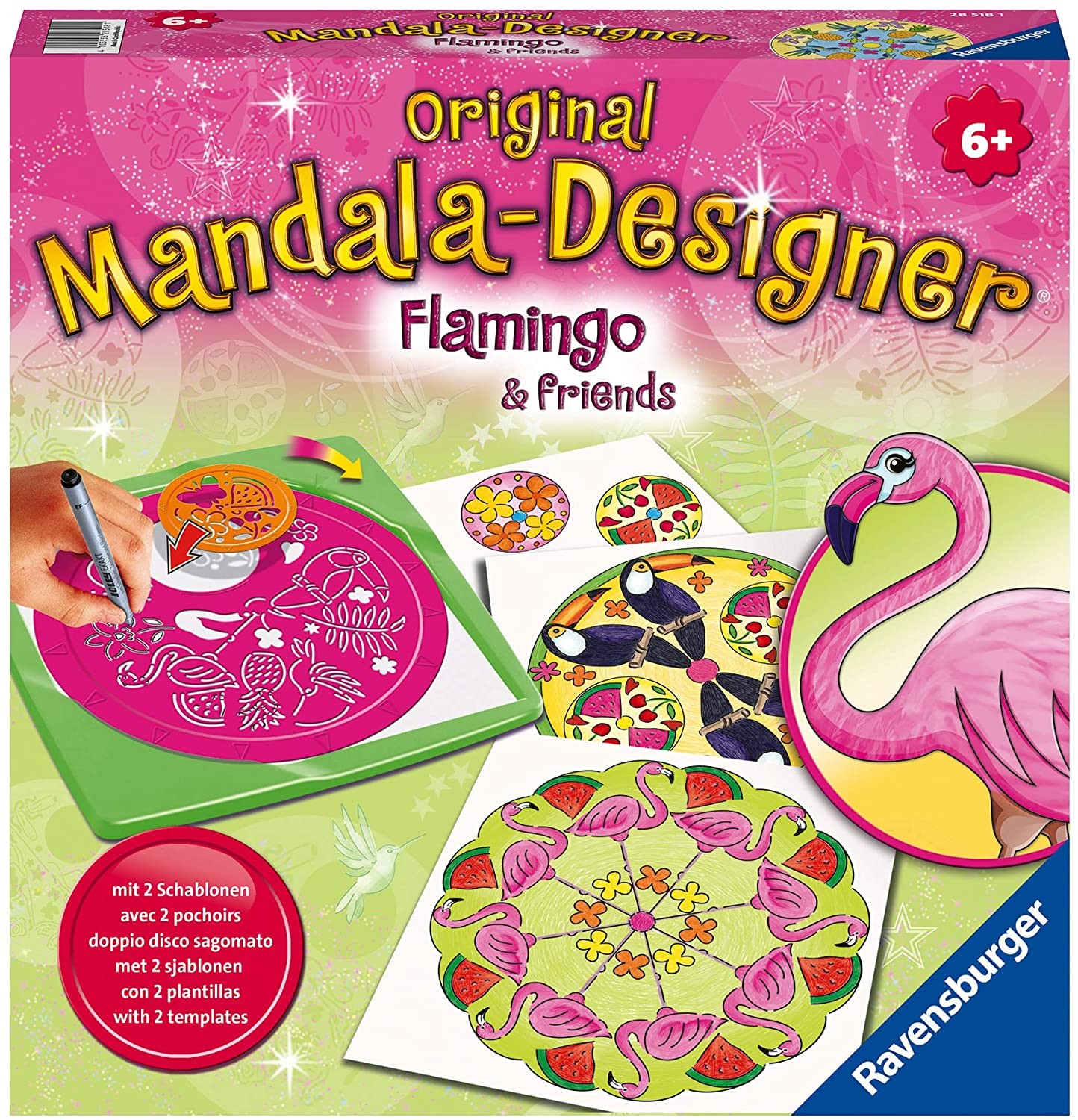 Cover: 4005556285181 | Ravensburger Mandala Designer Flamingo &amp; Friends 28518, Zeichnen...