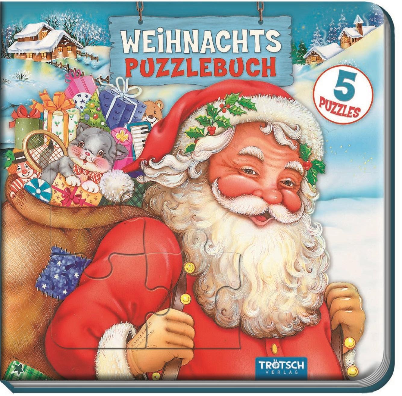 Cover: 9783957743916 | Weihnachts-Puzzlebuch | 5 Puzzles mit Farbvorlage | Buch | Deutsch