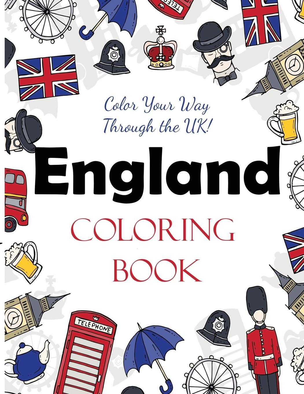 Cover: 9781647900564 | England Coloring Book | Color Your Way Through the UK! | Dylanna Press