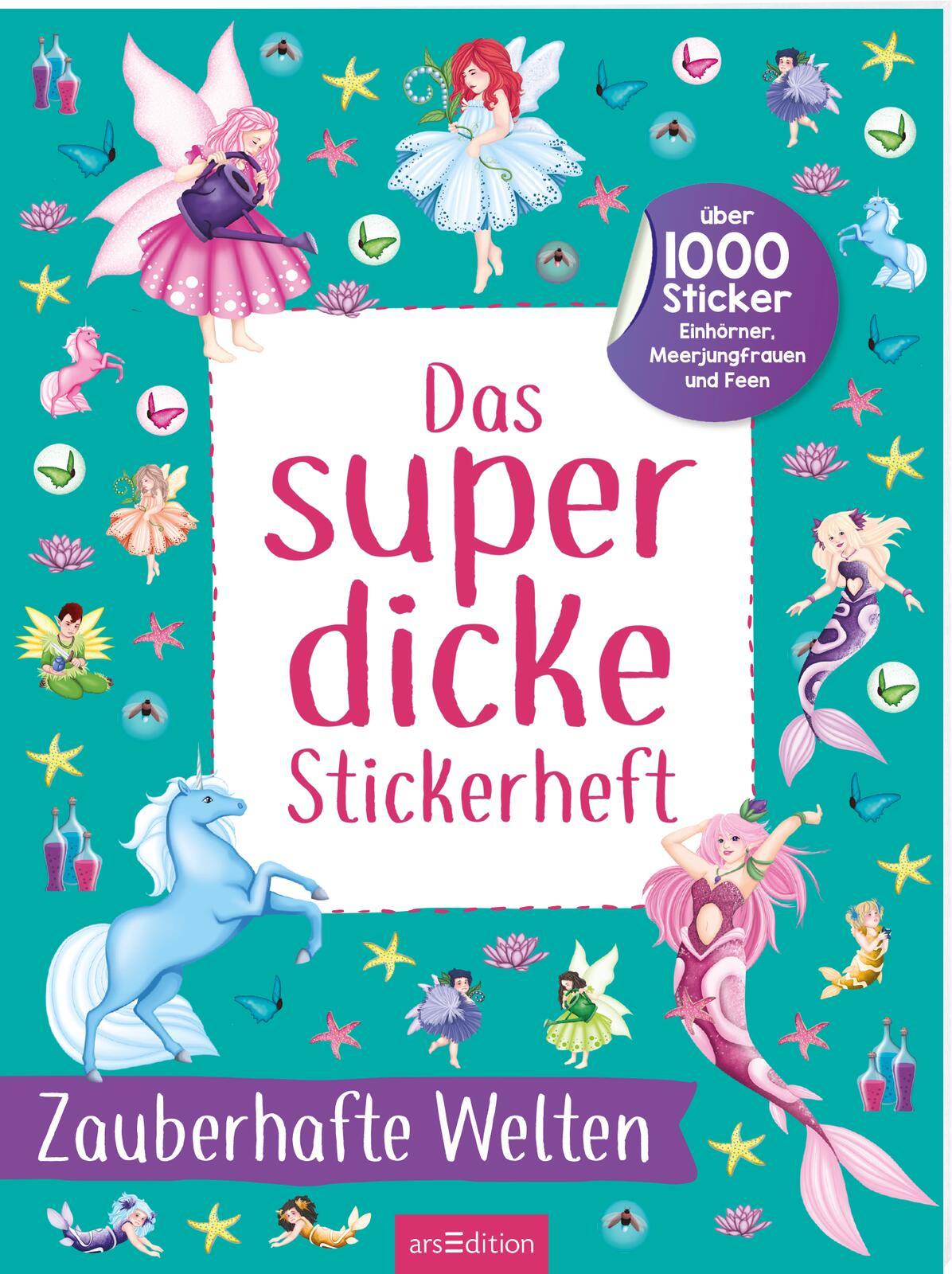 Cover: 9783845861593 | Das superdicke Stickerheft - Zauberhafte Welten | Laura Sommer | Buch