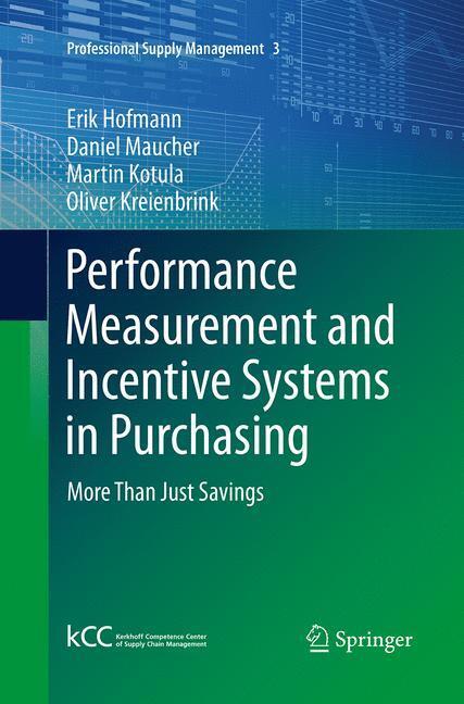 Cover: 9783662524541 | Performance Measurement and Incentive Systems in Purchasing | Buch