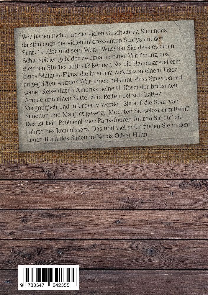Bild: 9783347642355 | Schwatzen über Simenon | Ein Lesebuch. DE | Oliver Hahn | Taschenbuch