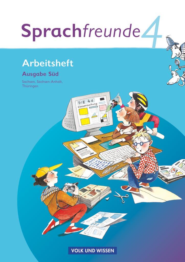 Cover: 9783060809707 | Sprachfreunde 4. Schuljahr. Arbeitsheft. Ausgabe Süd (Sachsen,...