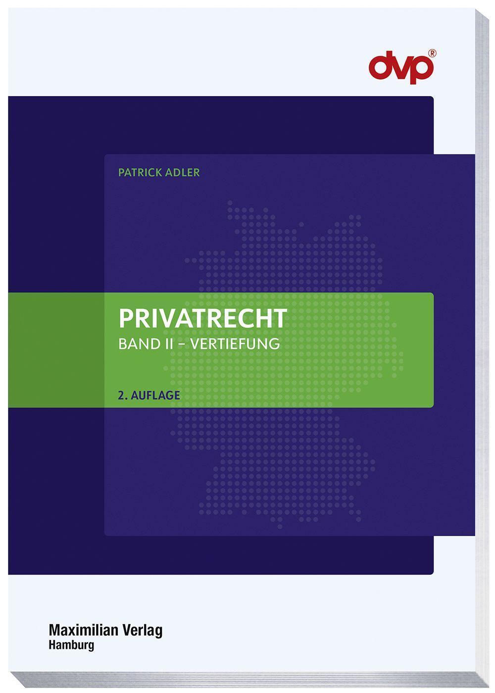 Cover: 9783786912866 | Privatrecht | Band II - Vertiefung | Patrick Adler | Taschenbuch