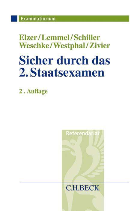 Cover: 9783406742606 | Sicher durch das 2. Staatsexamen | Oliver Elzer (u. a.) | Taschenbuch