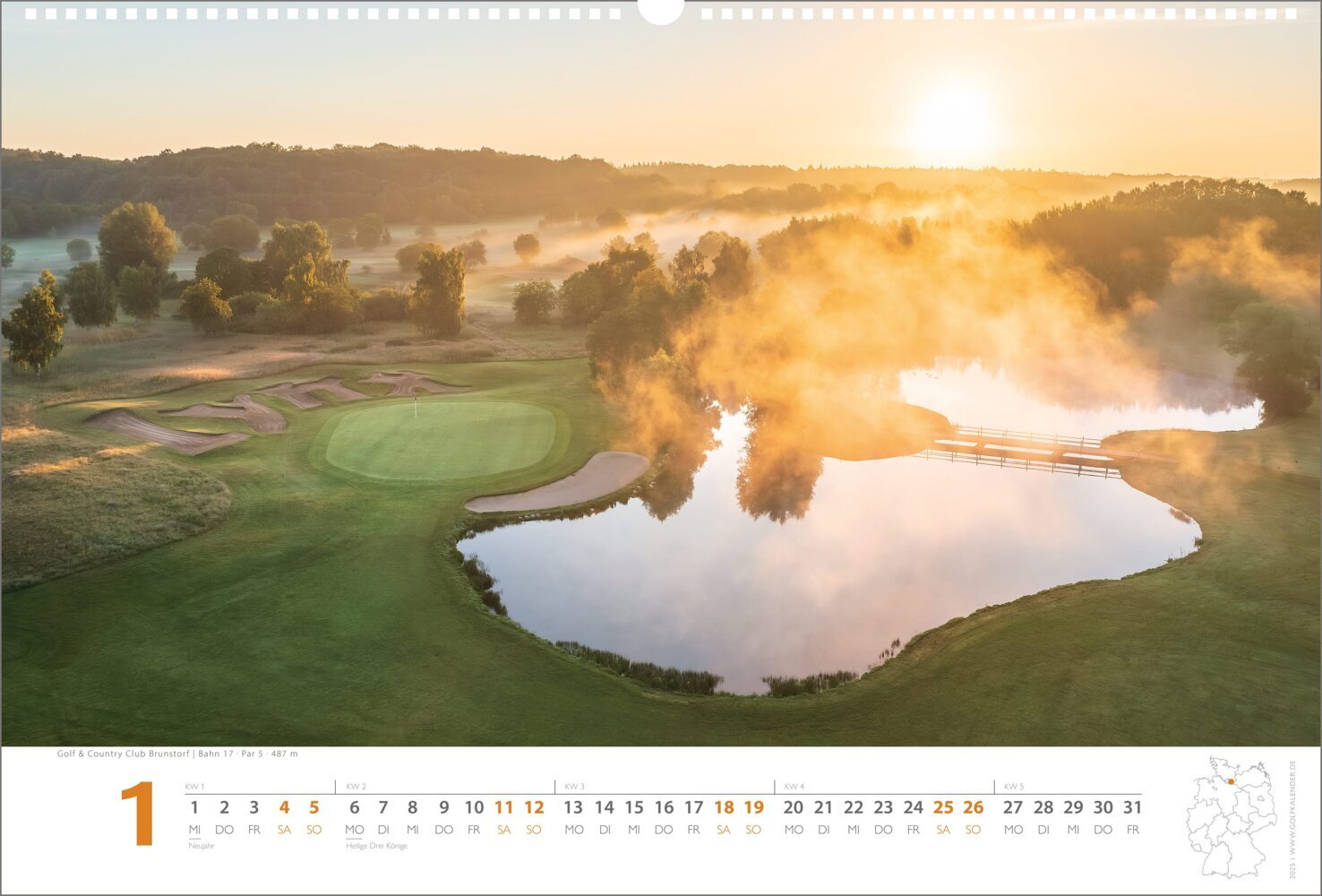 Bild: 9783948543075 | Golfkalender 2025 | Ralph Dörnte | Kalender | Spiralbindung | Deutsch