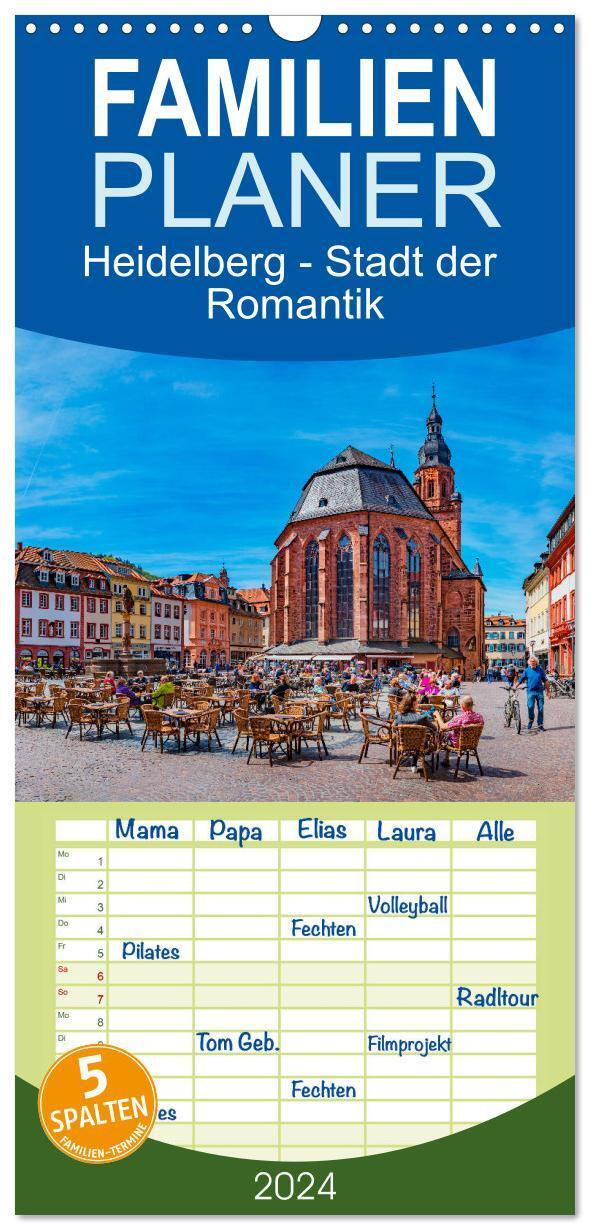 Cover: 9783383658037 | Familienplaner 2024 - Heidelberg - Stadt der Romantik mit 5 Spalten...