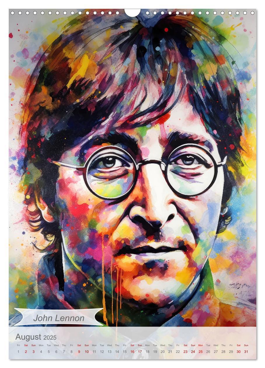 Bild: 9781325982264 | Music legends in magic art (Wall Calendar 2025 DIN A3 portrait),...