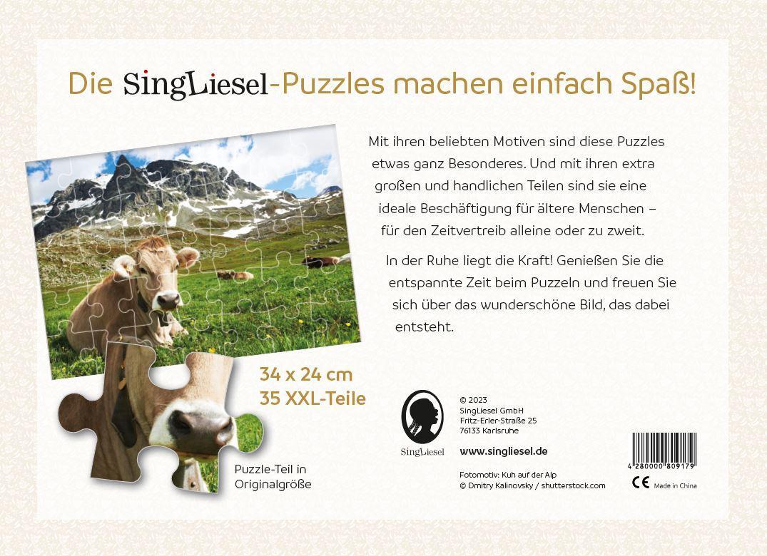 Rückseite: 4280000809179 | Demenz-Puzzle: Alpen. Das Demenz-Puzzle-Spiel mit 35 Puzzle-Teilen...