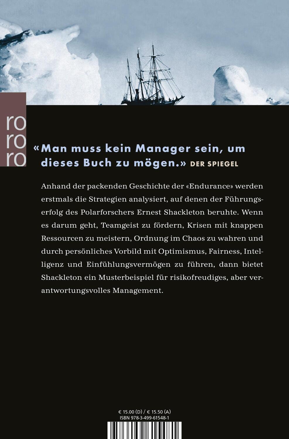 Rückseite: 9783499615481 | Shackletons Führungskunst | Stephanie Capparell (u. a.) | Taschenbuch
