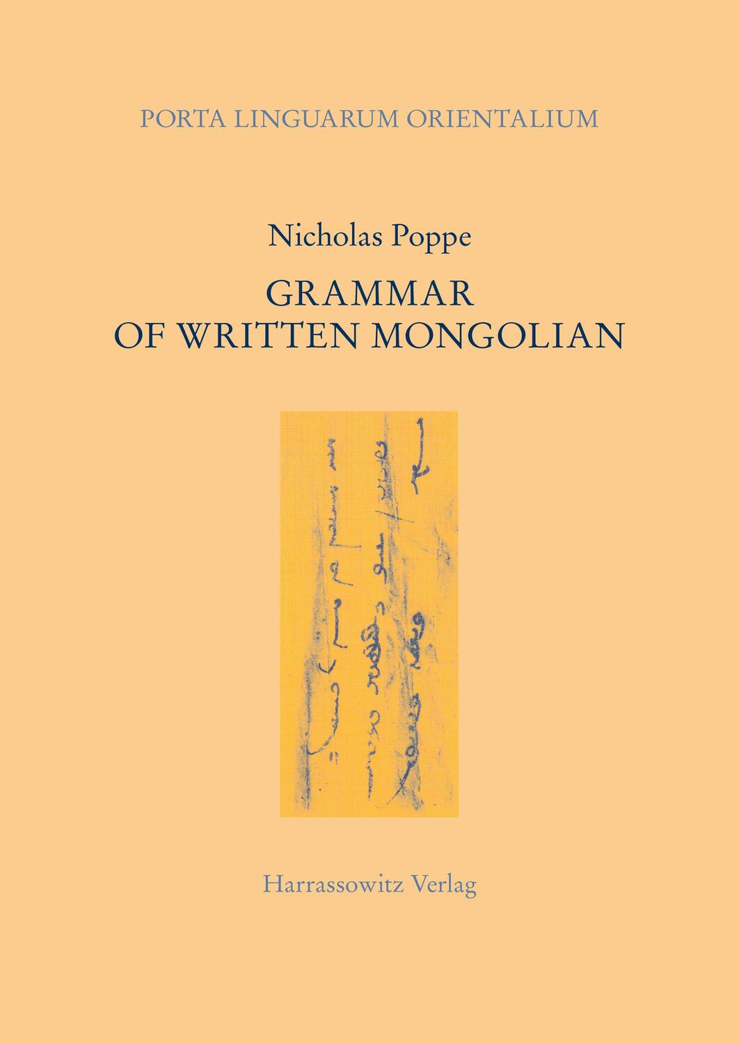 Cover: 9783447006842 | Grammar of Written Mongolian | Nicholas Poppe | Taschenbuch | Englisch