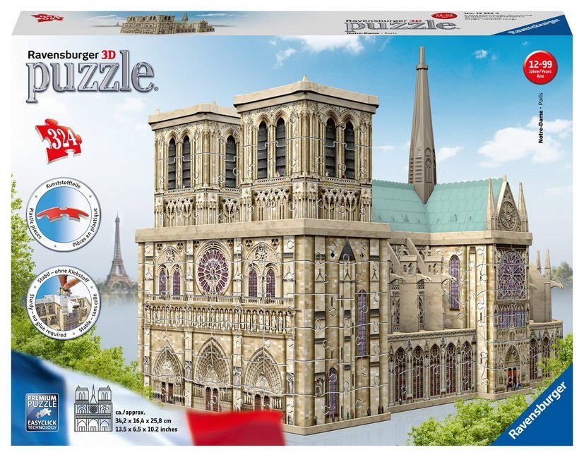 Cover: 4005556125234 | Ravensburger 3D Puzzle 12523 - Cathédrale Notre-Dame de Paris - 324...