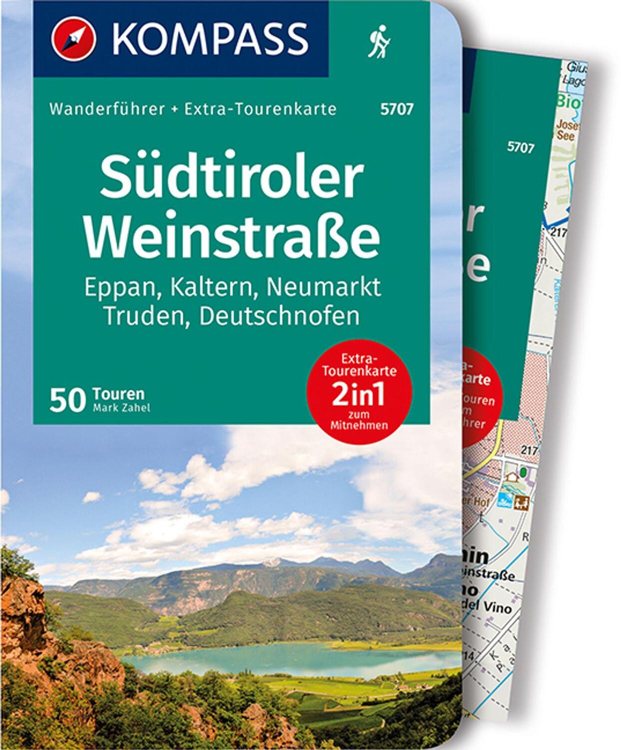 Cover: 9783990449004 | KOMPASS Wanderführer Südtiroler Weinstraße, 50 Touren | Mark Zahel