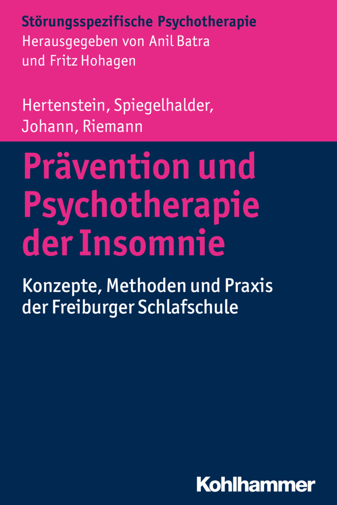 Prävention und Psychotherapie der Insomnie - Hertenstein, Elisabeth