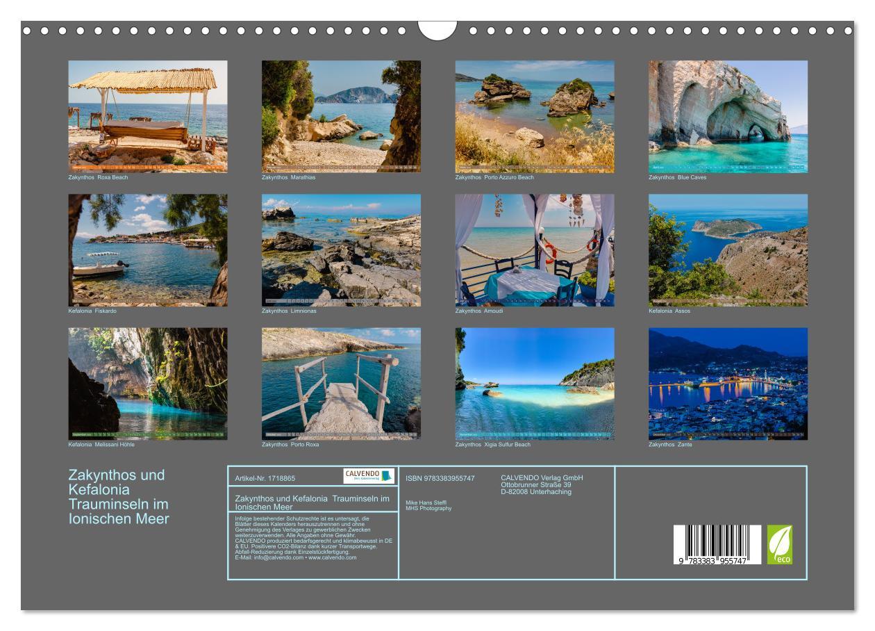 Bild: 9783383955747 | Zakynthos und Kefalonia Trauminseln im Ionischen Meer (Wandkalender...