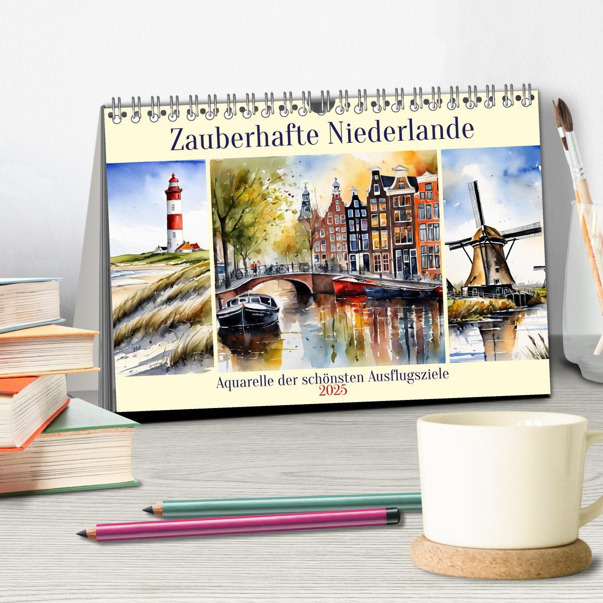 Bild: 9783457180891 | Zauberhafte Niederlande (Tischkalender 2025 DIN A5 quer), CALVENDO...