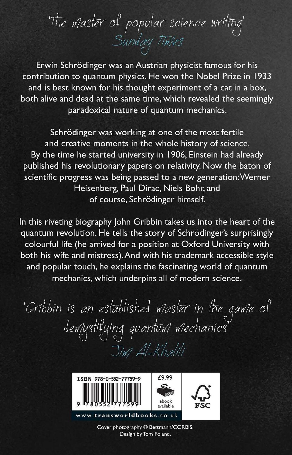 Rückseite: 9780552777599 | Erwin Schrodinger and the Quantum Revolution | John Gribbin | Buch