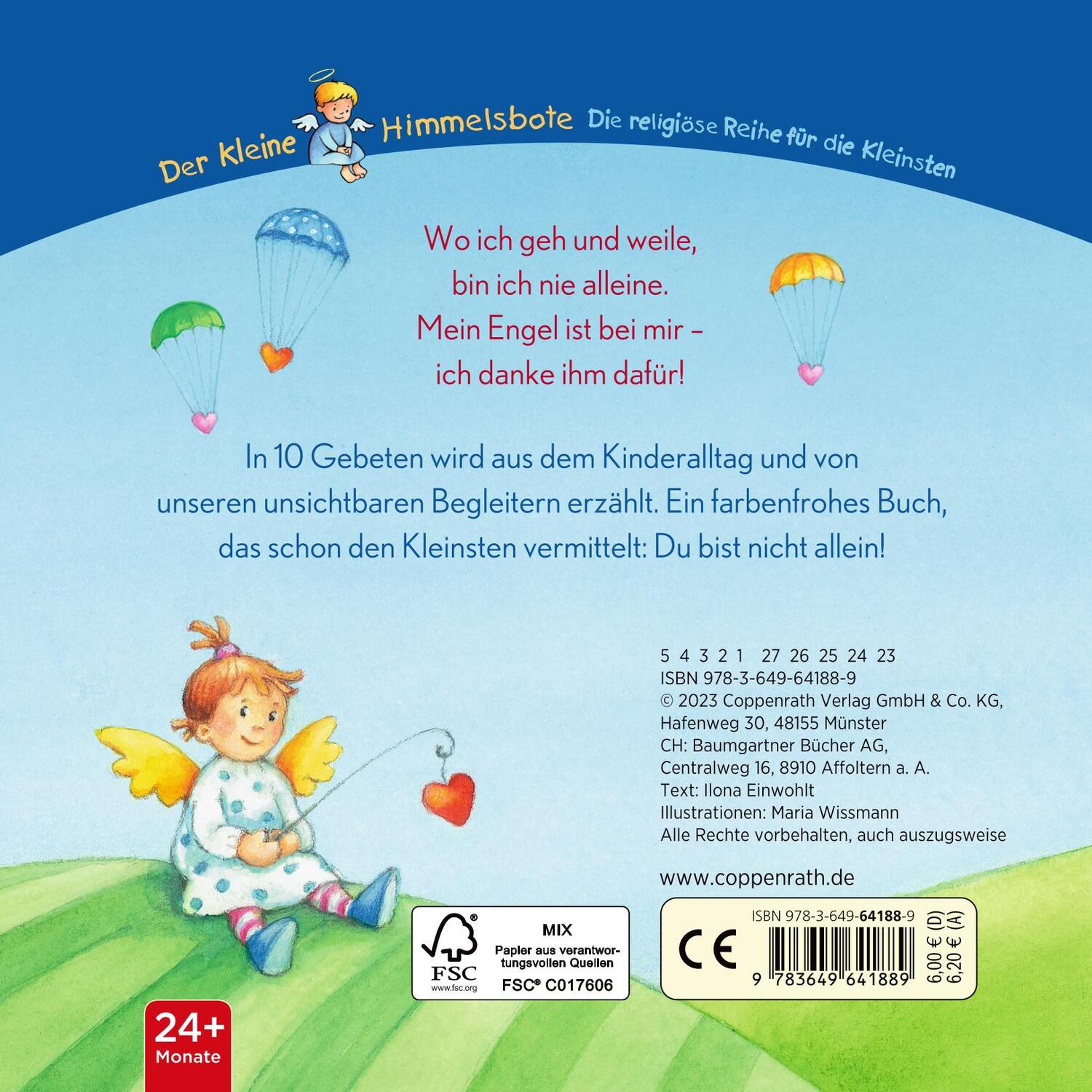 Rückseite: 9783649641889 | Meine allerliebsten Schutzengel-Gebete | Ilona Einwohlt | Buch | 20 S.