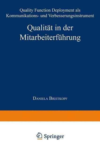 Cover: 9783824465040 | Qualität in der Mitarbeiterführung | Taschenbuch | Paperback | Deutsch